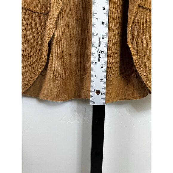 BP - Women's Long Line Open Front Mustard Colored Cardigan 100% Cotton - Sz. XXS - Picture 5 of 5